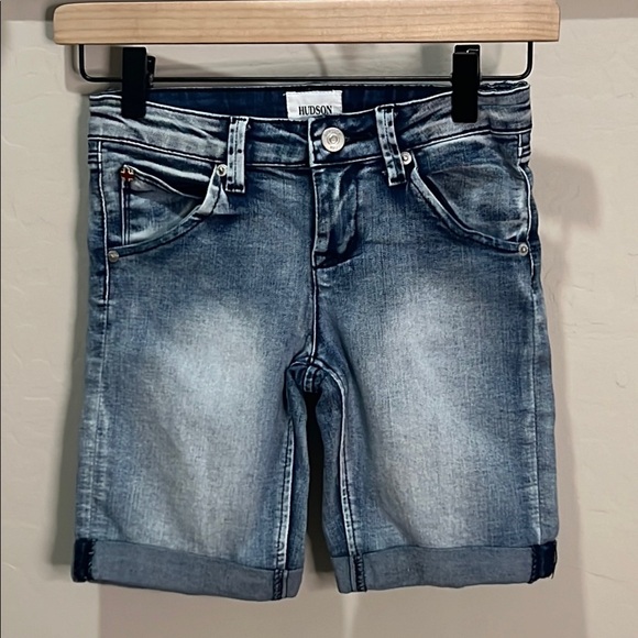 Hudson Jeans Shorts Girls 12 (Womens) Stretchy Adjustable Waist Roll Cuff Summer - Picture 1 of 10